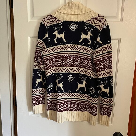 Forever 21 Ladies Long Sleeve Reindeer Grandpa Style Knit Cardigan Size M - Picture 4 of 4